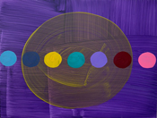 ACROSS (Seven) 2025  30.5 x 40.5 cm Acrylic on board
